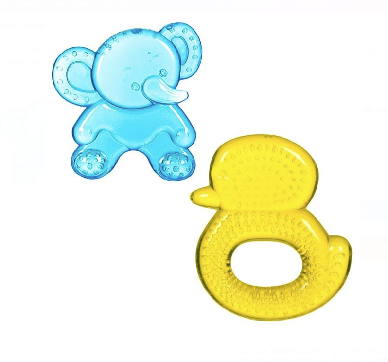 Set Jucarii de Dentitie Rata si Urs cu Apa - 2buc