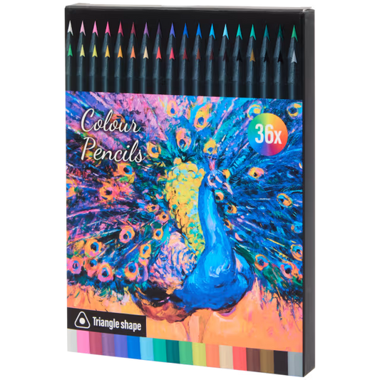 Creioane colorate triunghiulare