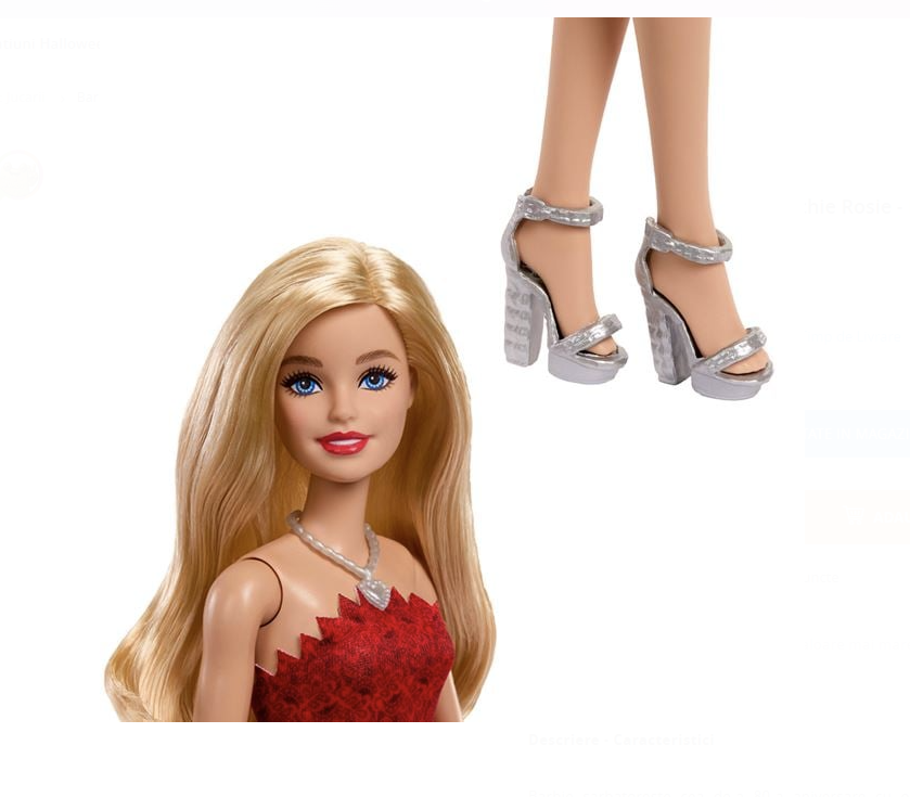 Barbie Papusa de Colectie cu Rochie Rosie - Mattel