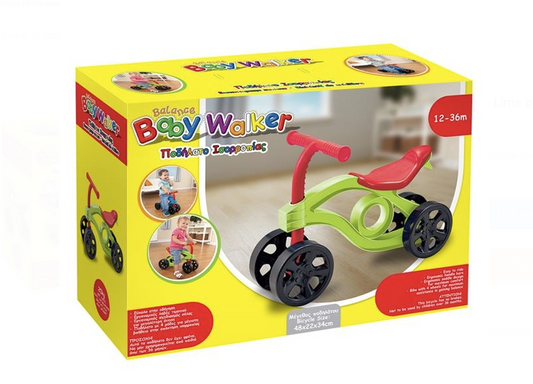 Bicicleta de Echilibru Rosie Verde Lime pentru Prescolari