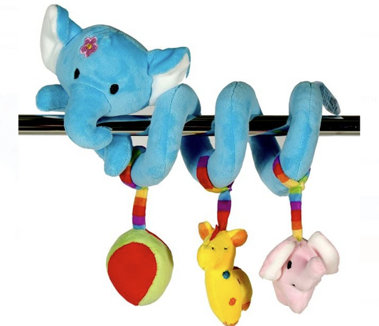 Spirala Elefant Bleu cu Jucarii pentru Patut 20cm
