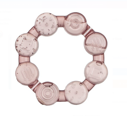 Jucarie de Dentite Inel Roz cu Apa 10cm